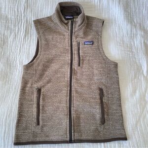 Patagonia Women's Brown Tan Better Sweater Zip-up Vest Size M